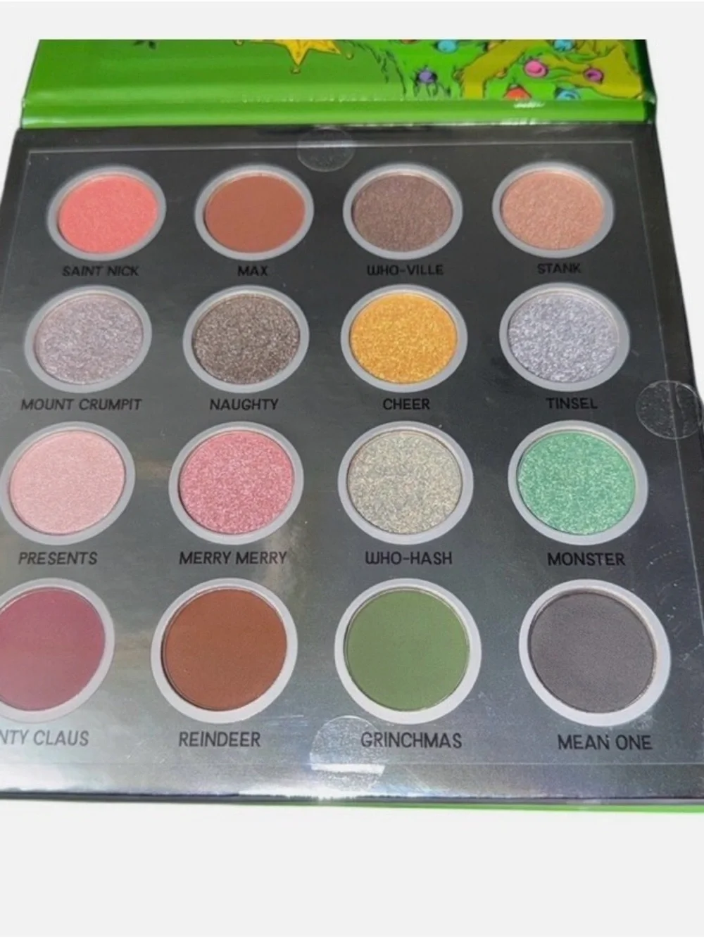 Disney Stitch & Grinch Glitter Eyeshadow Palette Set New